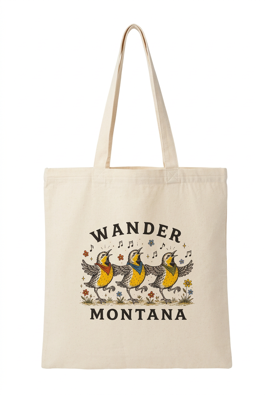 Grateful Larks Tote rephotographed on white with wall hook removed