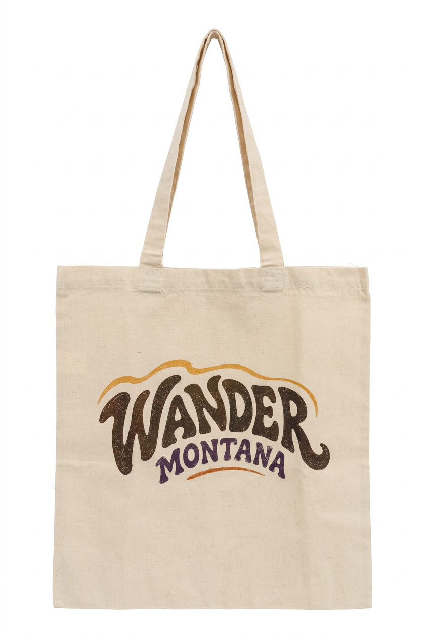 Funky Wander Tote rephotographed on a white background with wall hook removed